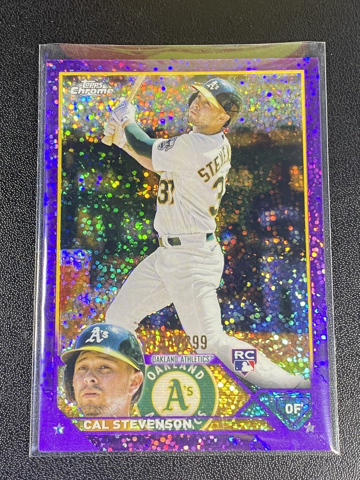 2023 Topps Chrome Cal Stevenson Rookie Purple Speckle Refractor ...