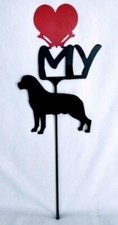Rottweiler Love heart Yard Sign Metal Silhouette Made in the USA