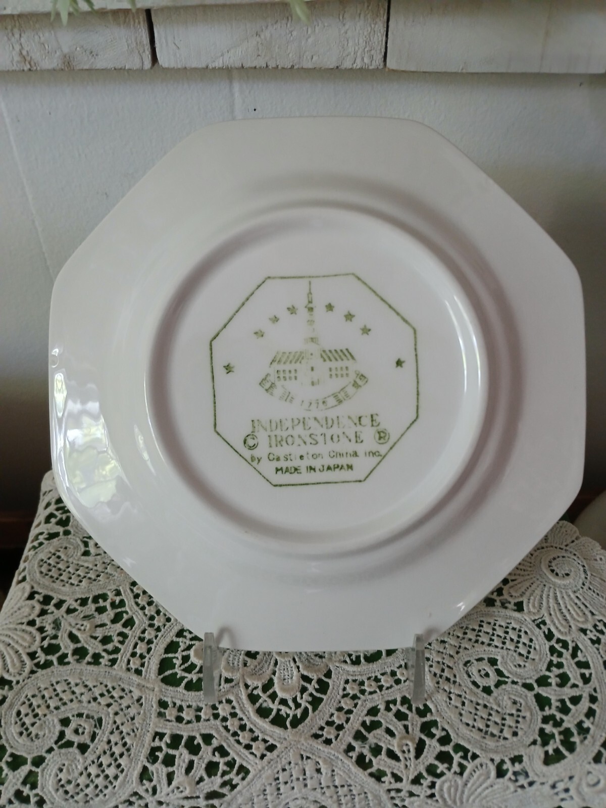 Green Floral Independence Ironstone By Castleton China Bread/Dessert Plates eBay