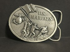 VTG 1982 BERGAMOT U.S. MARINES The Few, The Proud, The Marines Belt Buckle