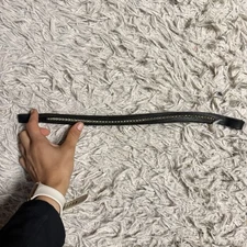 Brown Leather Rhinestone Horseback Riding English Browband