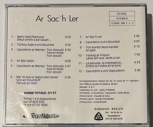 Ar Sac h Ler Celtic Music Patrick Molard, Pierre Crepillon, Laurent Bigot - Imagen 6 de 7