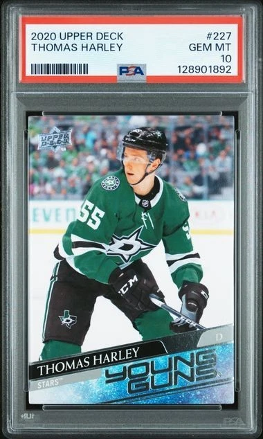 2020-21 Upper Deck #227 Thomas Harley Young Guns PSA 10 Rookie Dallas Stars