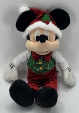 Disney Store 2019 Mickey Mouse 17 Holiday Plush Stuffed Animal, Used. UU .