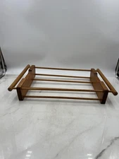 Vintage Wooden Magazine Rack Organizer Holder Spacious Retro Storage Home Decor