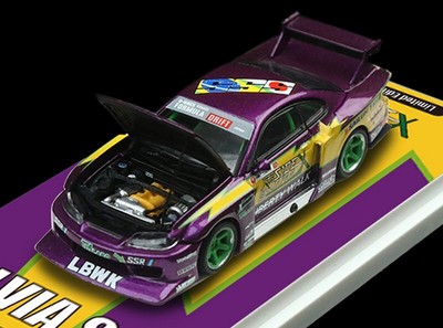 NISSAN Silvia S15 - LBWK Giftbox  - Purple - Time Micro 1:64