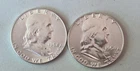 1952 & 1954 90% Silver Uncirculated  Franklin Half Dollars Both With Near FBLs