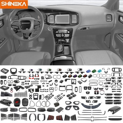 Carbon Fiber Car Interior Exterior Full Cover Trim Overlay for 15+ Dodge Charger
