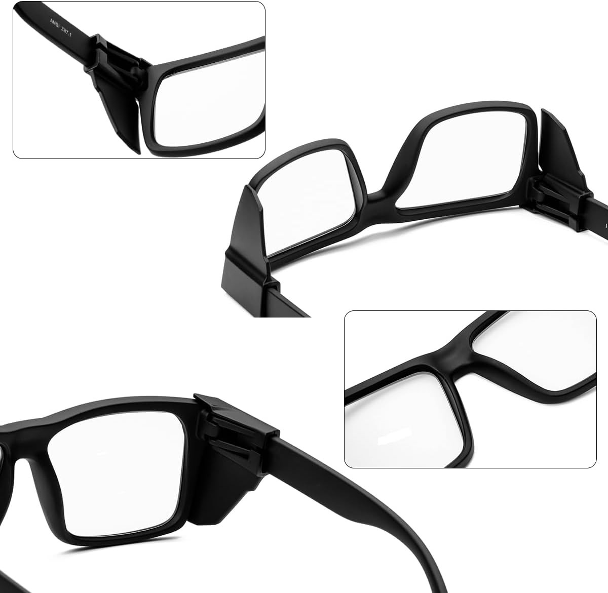 UV400 Bluelight Transition Photochromic Safety Glases Anti Matte Black 
