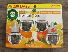 Air Wick Scented Oil Refills Sweet Orange & Lemon Plug-In Warmer, 4 Count