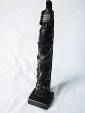 Vintage Boma Canada 12" Reproduction Black Resin Haida Totem