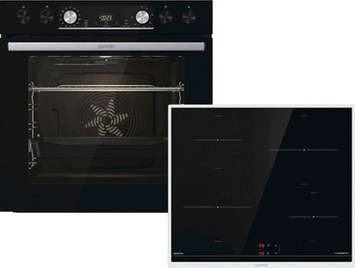 Gorenje BlackSet5 Induktion (BCIX6737E05BG + GI6400B) Herd-Set mit Induktionskoc