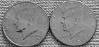2 - 1993 Kennedy half dollar coins 1 P + 1 D