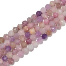 Purple Jade Faceted Round Beads Size 4mm 15.5'' Strand 4mm