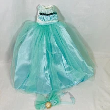Teal Princess Dress & Headband Set for 14.5" American Girl Doll WellieWishers