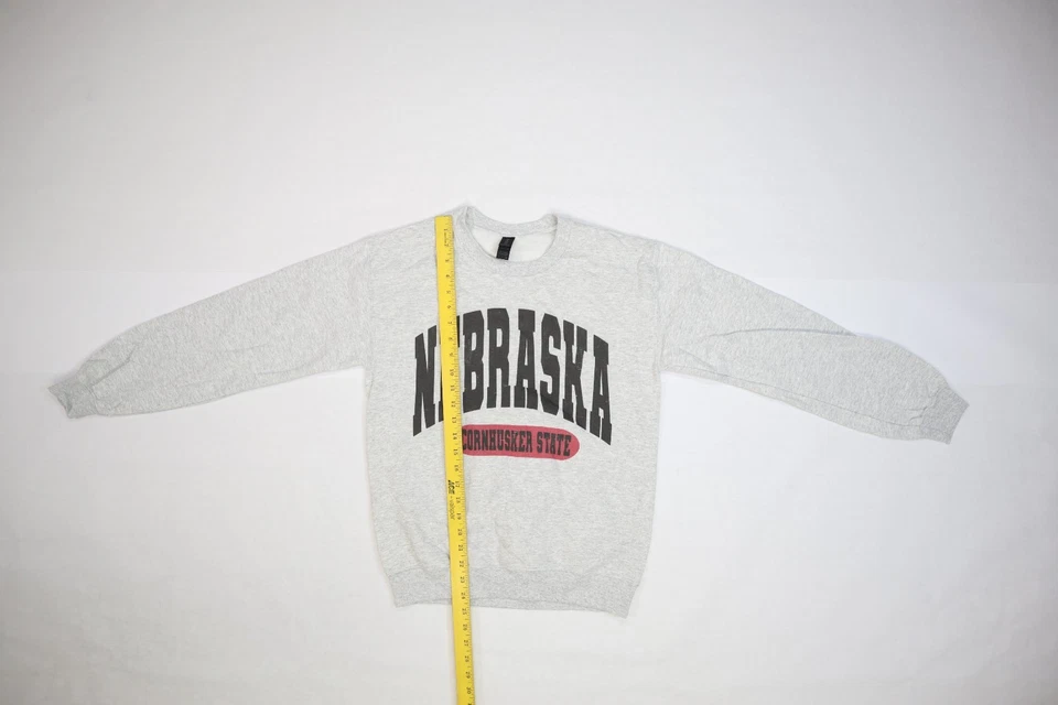 Nebraska Cornhusker State On Gildan Sweatshirt Heather Gray Heavy Blend Adult S - Image 2 of 4