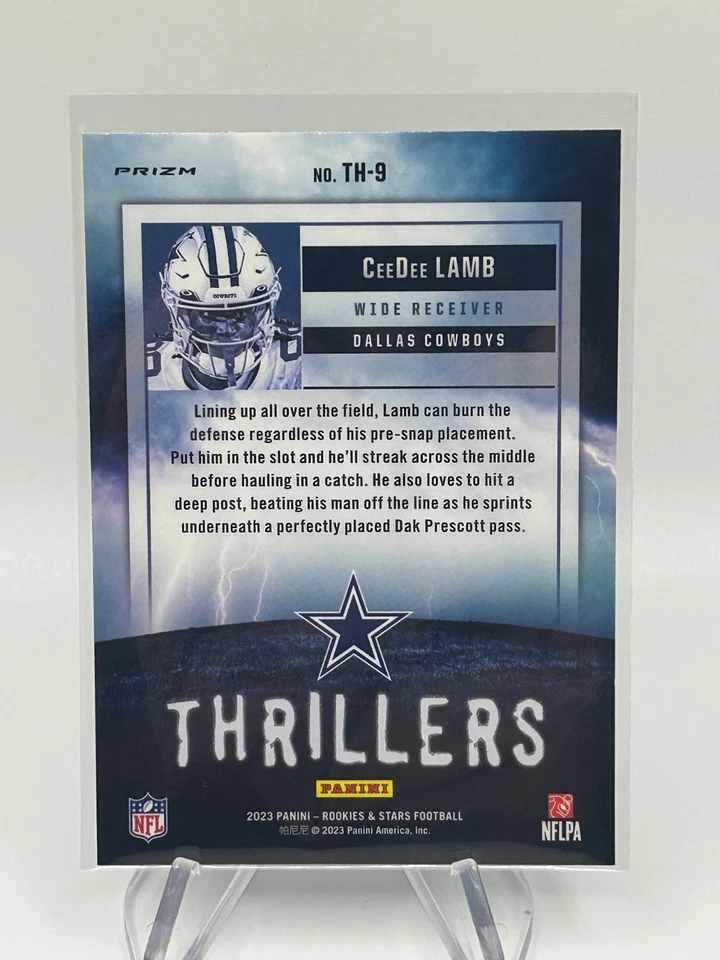 2023 Panini Rookies & Stars - Thrillers CeeDee Lamb #TH-9 Silver Prizm - Image 2 of 2
