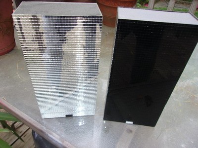 Two scratch built mirror glass Skyscraper buildings    ( N )