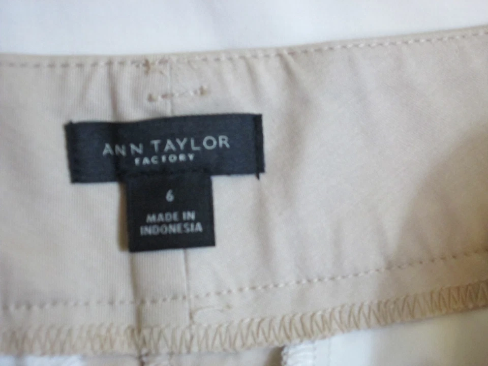 Pantalones Cortos Ann Taylor Beige Algodón Spandex Talla 6 Nuevos sin Etiquetas Foto 3 de 4