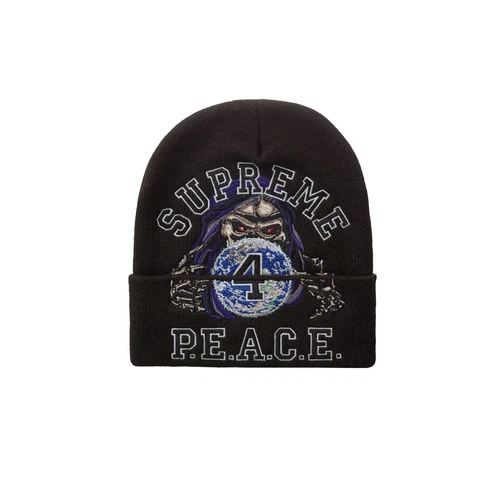 Bonnet noir Supreme 4 Peace Taille : OS
