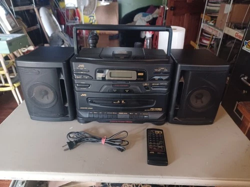 JVC PC-X130 Vintage Boombox CD, Cassette Player, AM/FM Tested Works