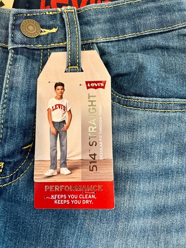 NWT - BOYS Levi's 514 - 14 Reg - 27x29 Straight Leg Performance Regular Fit Jean - Picture 7 of 10