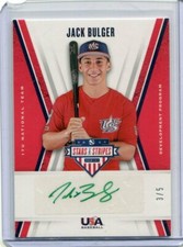 2019 Stars and Stripes 17U Team Autographs Jack Bulger Green Ink Auto 3/5