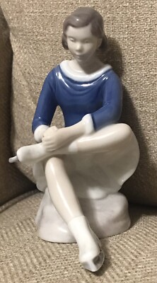 Bing & Grondahl B&G Royal Copenhagen Porcelain Skating Girl 2351
