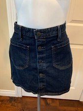 Denim Supply Ralph Lauren Blue Dark Wash Denim Mini Jean Skirt, Size 30