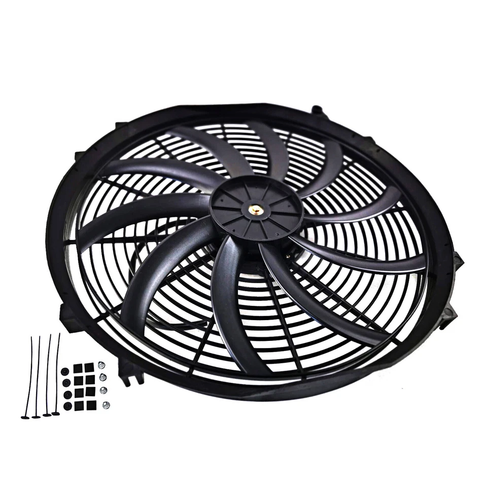 16 Zoll 12V Universal 120W Elektrische Kühlerlüfter Ziehen&Schieben Lüfter Kits - Bild 4 von 4