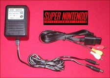 Power Cord AC Adapter Power Supply AV Cable for the Super Nintendo SNES System