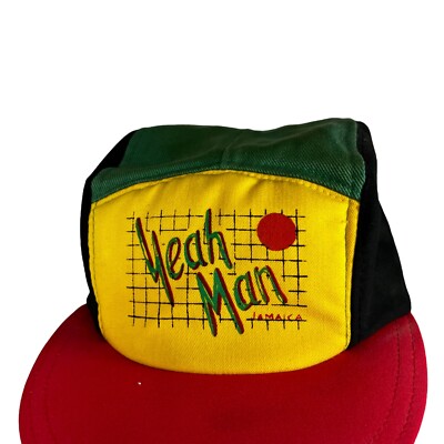 Yeah Man Jamaica Nice Vintage 5 Panel Snapback Hat Kayla 