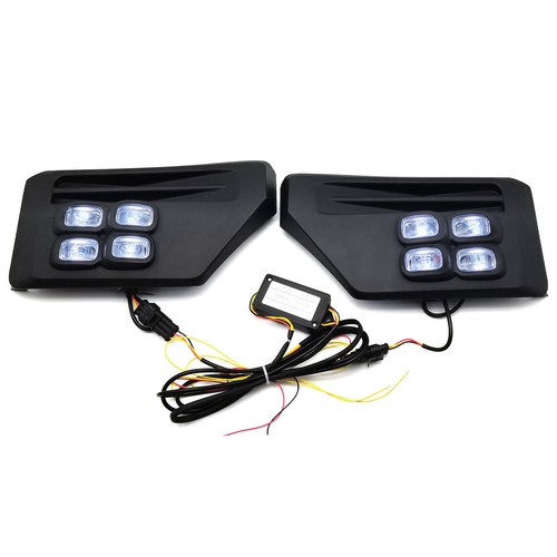 Pair Fog Lights 4-Eyes Bi-color LED Lamp For 2019-2024 Toyota Rav4 Adventure/TRD - Picture 17 of 21