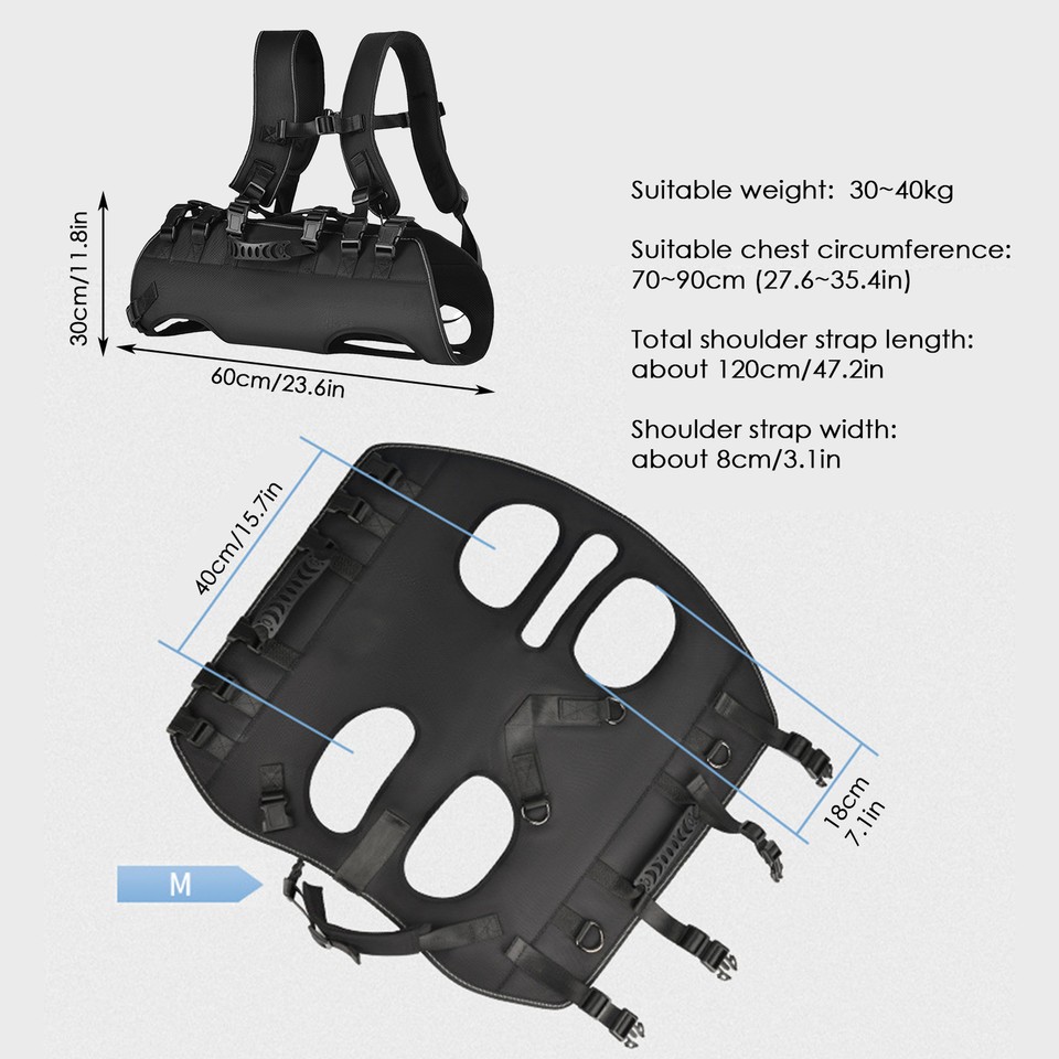 Dog Lift Harness Full Body Dog Backpack Harness Emergency Dog Backpack