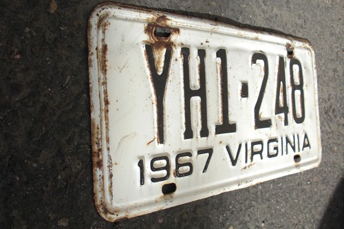 1967 Virginia VA. License Plates VINTAGE BARN FIND DMV clear Ford Chevy