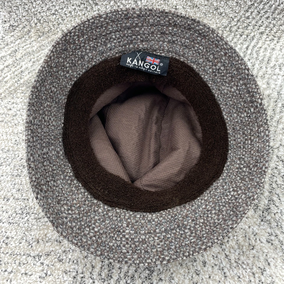 De colección Sombrero Kangol Cubo Lana Tweed Banda Elástica Hecho en Gran Bretaña Abuelo Foto 2 de 4