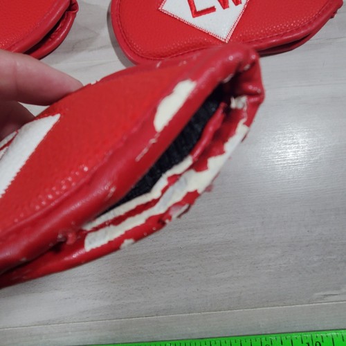 Golf Irons Head Cover Set Vintage Red Golfing Craft Display - Picture 8 of 9