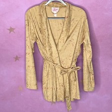 Lucky Brand Vintage Tan Floral Women  s Robe Medium