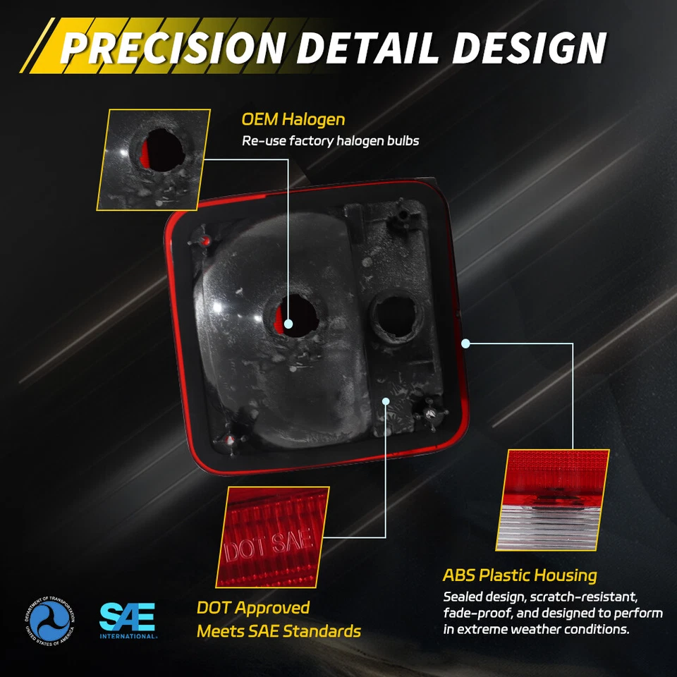 L&R Rear Tail Light Lamp Set For 1985-1995 Chevy G20 G30 & GMC G1500 G2500 G3500 - Image 4 of 4