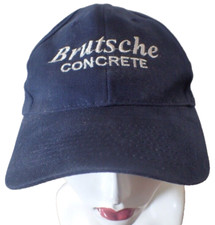 Vtg. OTTO Black Trucker Hat Ball Cap w/ BRUTSCHE CONCRETE Advertising