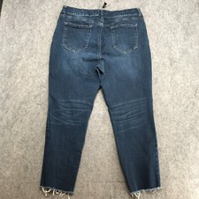 Time And Tru Jeans Womens Size 18 Skinny Shaping Curvy Denim Cut Off Distressed