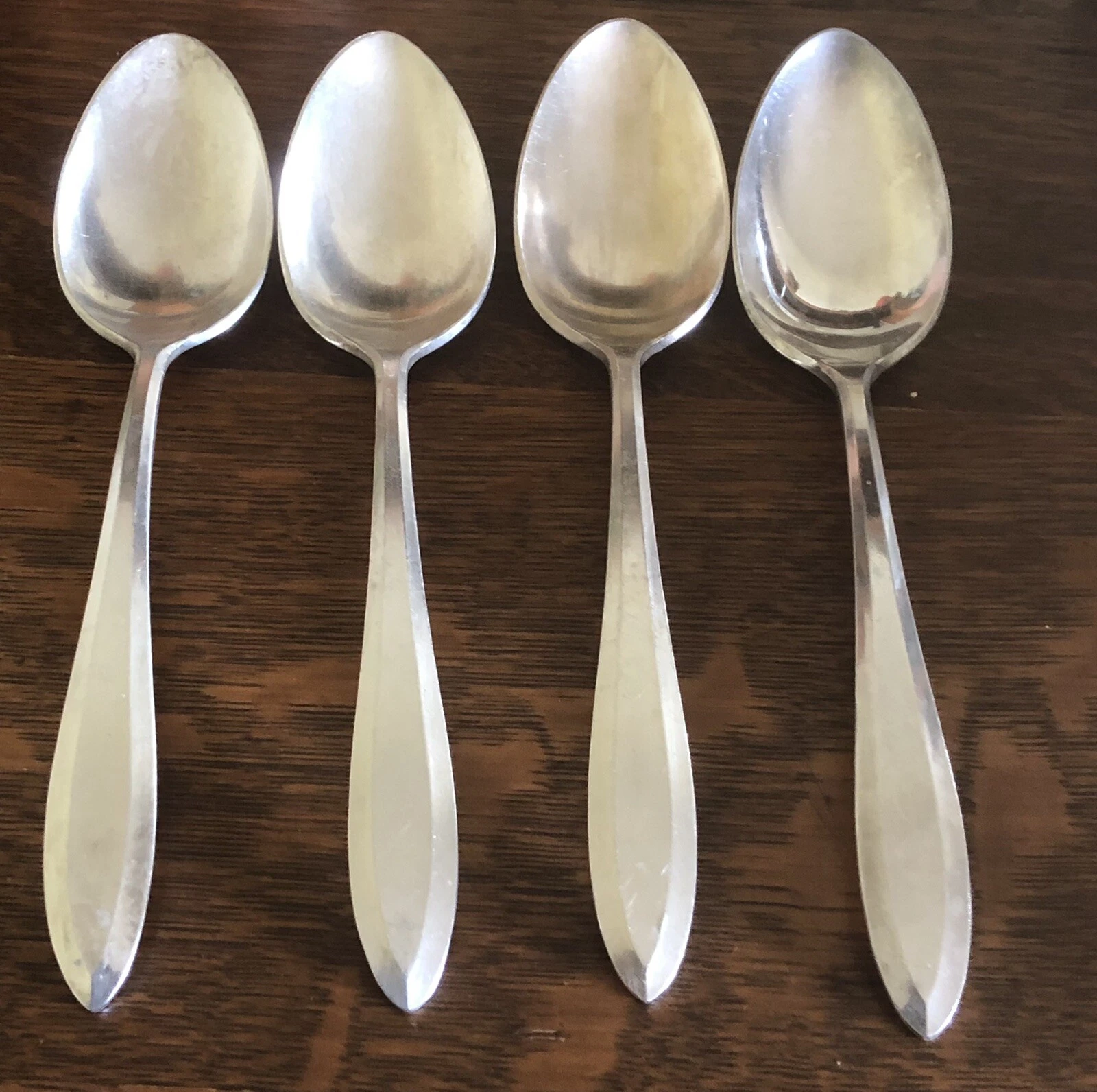 Oneida Community Plate Patrician 1914 Set Of 4 Tablespoon/ Serving Spoons 8 3/8”