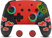 New Wireless Controller for Switch Pro, 9 Colors RGB Lights/Back Button/Turbo