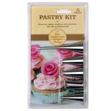 New Mrs. Anderson's Baking 5-Piece Decorating Pastry Set Free US Shipping