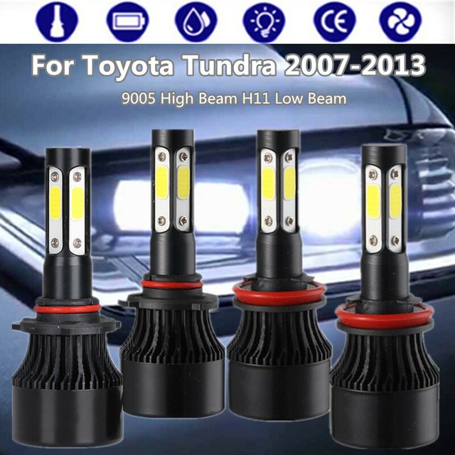 9005 H11 LED Headlight Bulbs For Toyota Tundra 07-13 Super Bright High