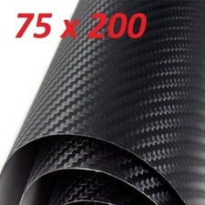 PELLICOLA CARBONIO 5D ADESIVA  75x200 CM NERA  AUTO MOTO