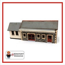 00 gauge  Station building MDF pre-painted 1:76 railway