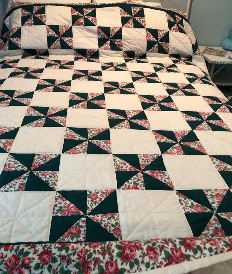 Edredón hecho a mano "Pinwheel" Foto 2 de 4