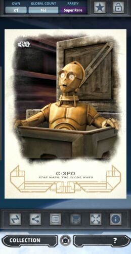Topps Star Wars Card Trader Galactic Heritage Clone Wars C-3PO Digital - Picture 1 of 1