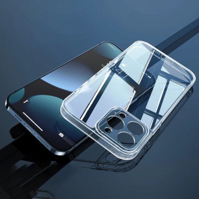 For iPhone 14 13 12 11 Pro Max Transparent Case Shockproof Cover Anti-Yellowing